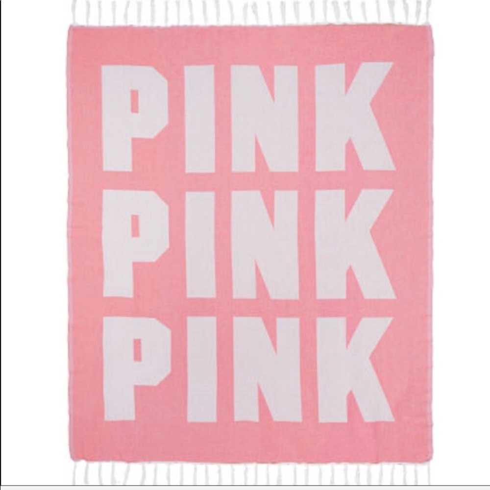 VS PINK BLANKET TASSEL PEACH